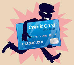 cartoon person running with a credit card